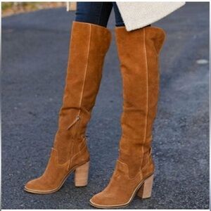 Dolce Vita Camel Suede Over the Knee Boots Size 7